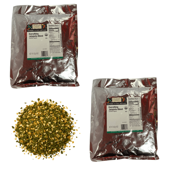 (2 pack) Frontier Co-op Everything Jalapeno Blend, Organic 1 lb.