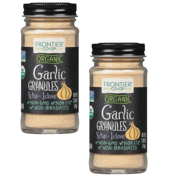 (2 pack) Frontier Co-op Garlic Granules, Organic 2.68 oz.