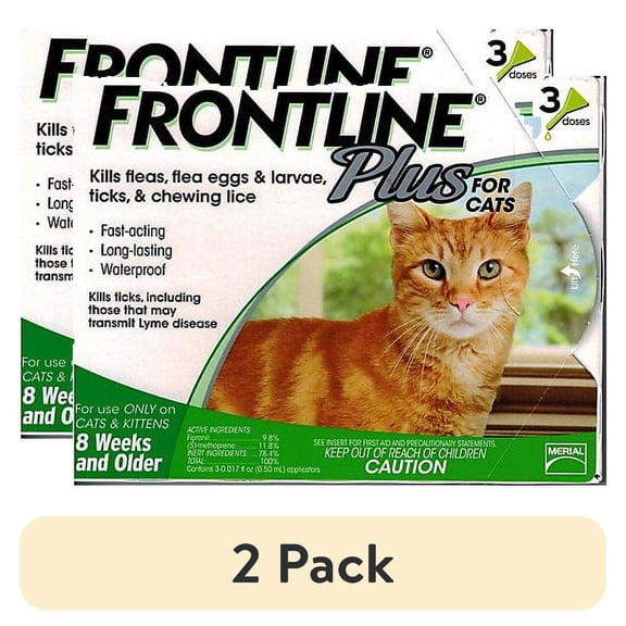 (2 pack) Frontline Plus for Cats - 3 Month Supply