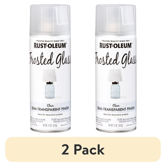(2 pack) Frosted Glass, Rust-Oleum Spray Paint-342600, 11 oz