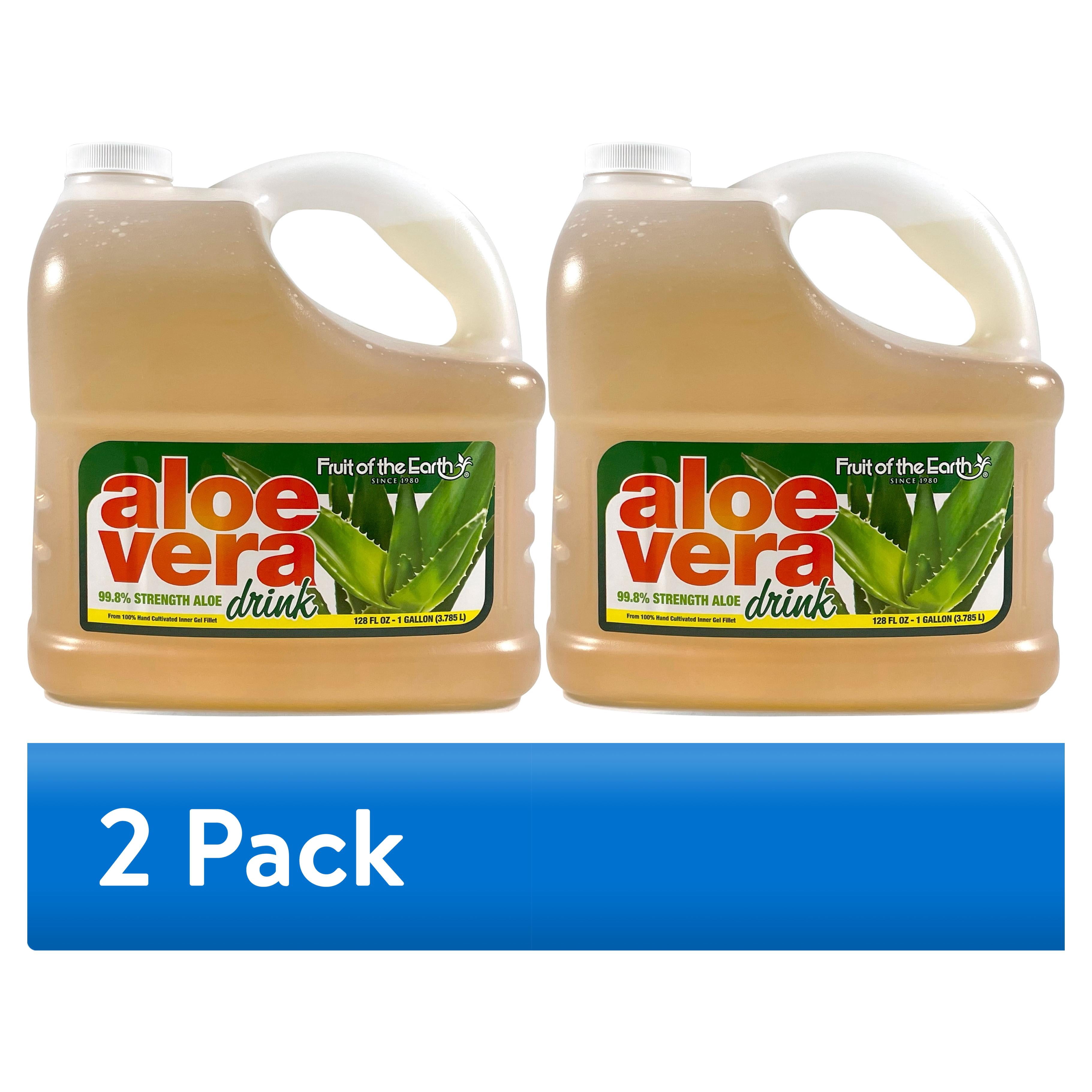 (2 pack) Fruit of the Earth Health & Wellness Aloe Vera Drink, 128 fluid ounces