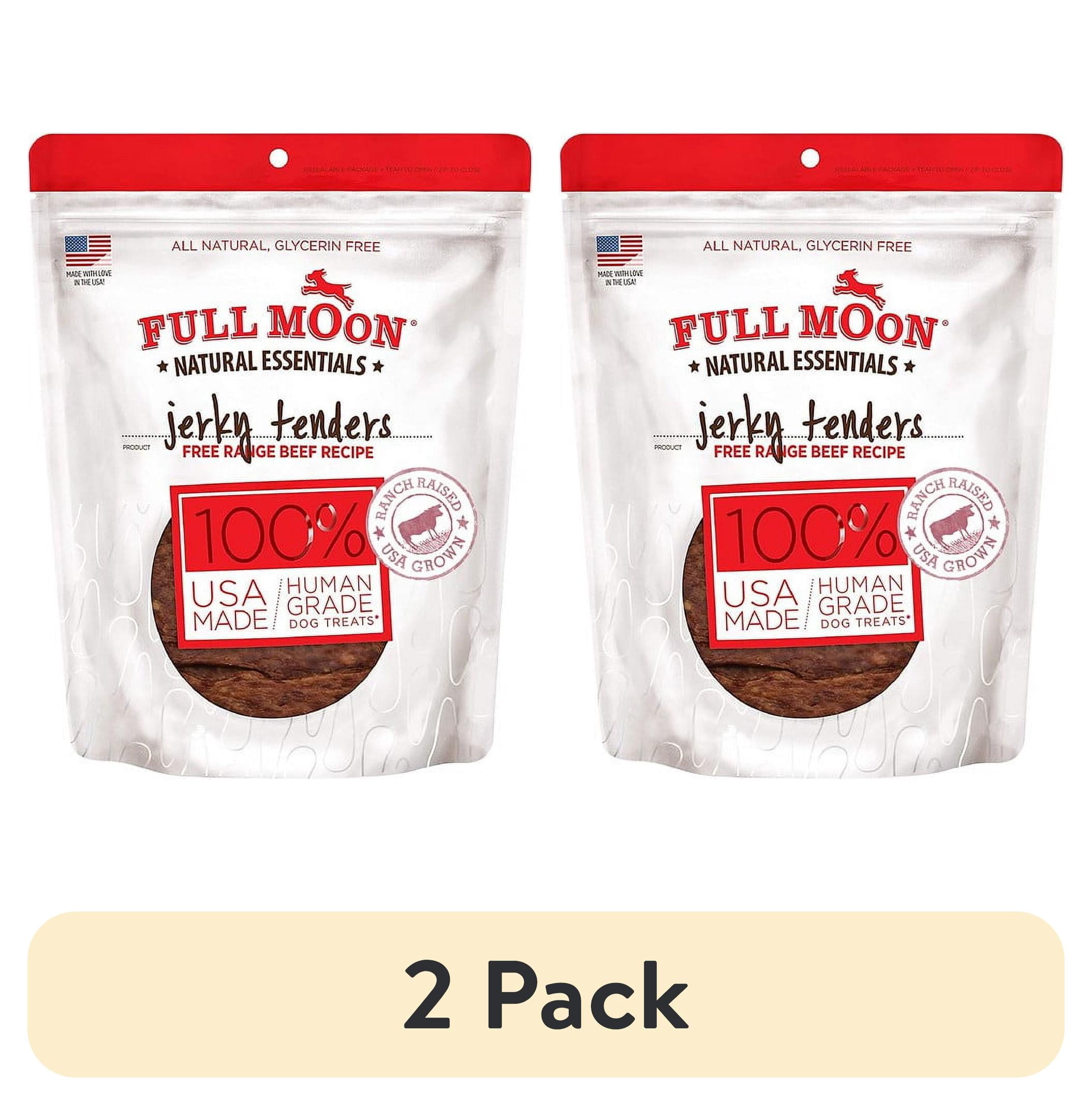 (2 pack) Full Moon Natural Essentials Beef Tenders Dog Treats, 22oz