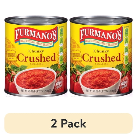 (2 pack) Furmano's Chunky Crushed Tomatoes, 28oz, Can