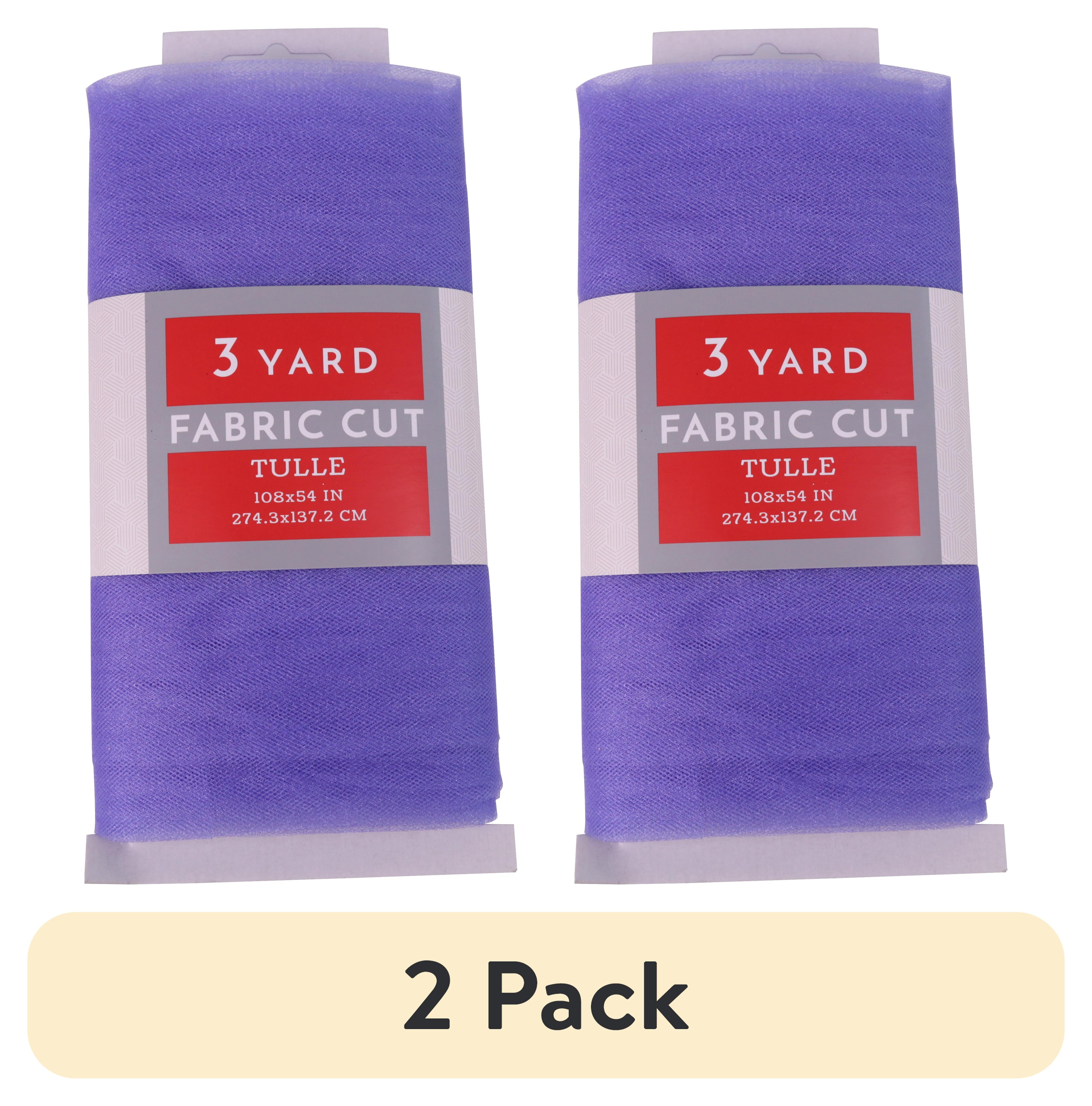 (2 pack) 3 Yard Cut Sparkle Tulle Fabric, Lavender, 54" Wide for Apparel & Crafting, by Fuzhou