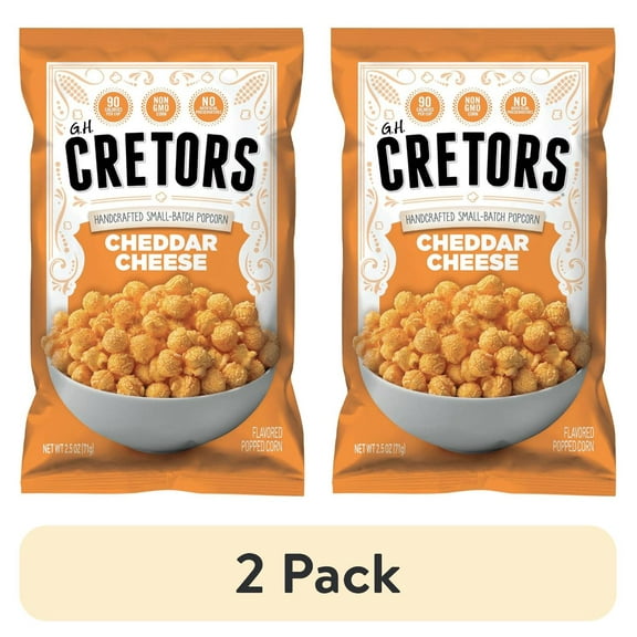 (2 pack) G.H. Cretors Cheddar Cheese Corn, 6.5 Oz