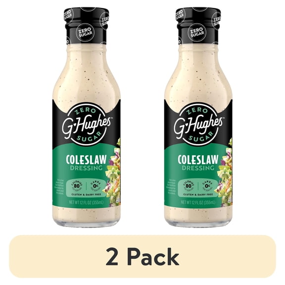 (2 pack) G Hughes Sugar Free Coleslaw Dressing, 12 fl oz