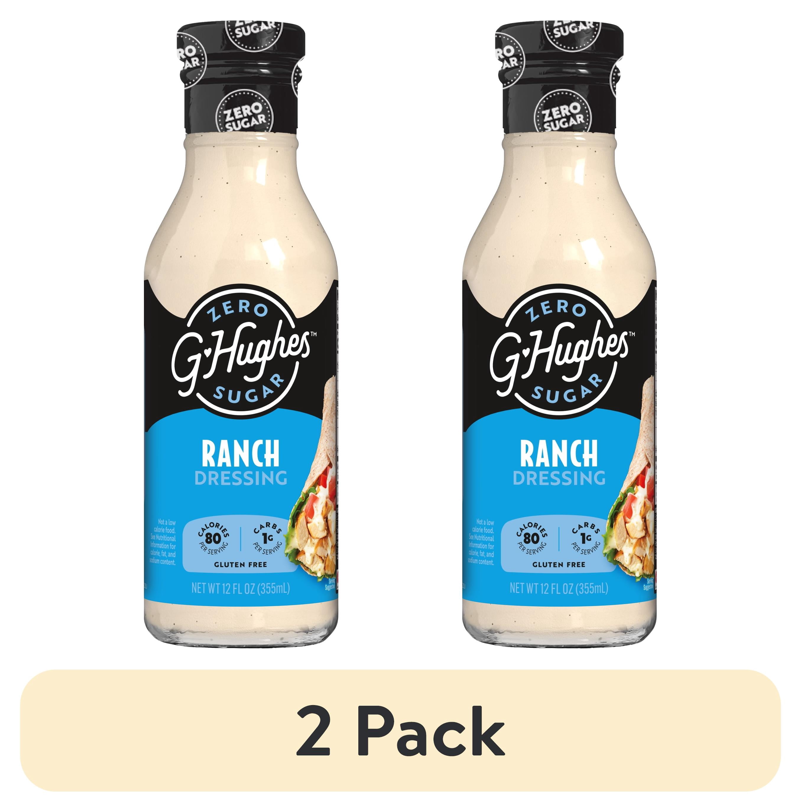 (2 pack) G Hughes Zero Sugar Ranch Dressing, 12 fl oz.