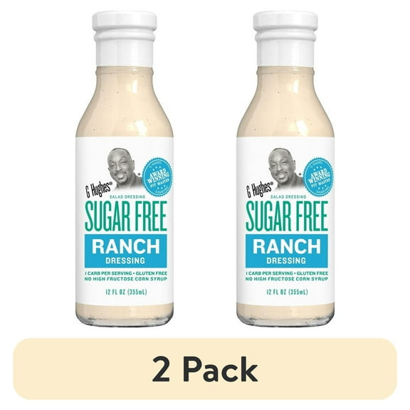 (2 pack) G Hughes Sugar Free Ranch Dressing, 12 oz.