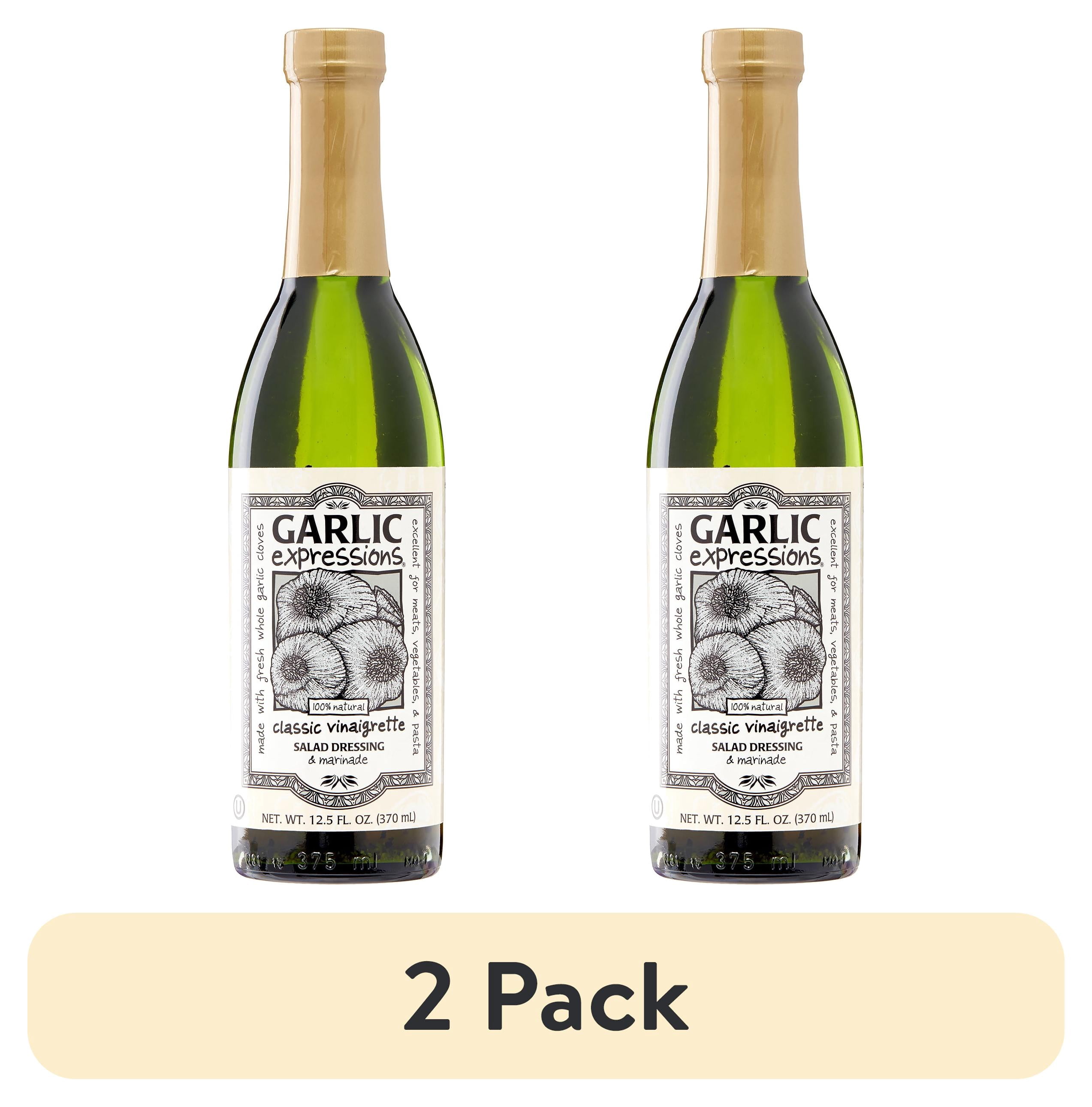 (2 pack) GARLIC Expressions Gluten-Free Classic Vinaigrette Salad Dressing,  12.5 Fl Oz