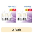 thumbnail image 1 of (2 pack) GE LED Light Bulbs, 25 Watt, Soft White, CA11 Bulbs, Medium Base, 13yr, 4pk, 1 of 10