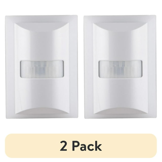 (2 pack) GE Motion-Boost LED Night Light, White, Plug-in, Motion Activated, Lights up to 25 Lumens, 38769