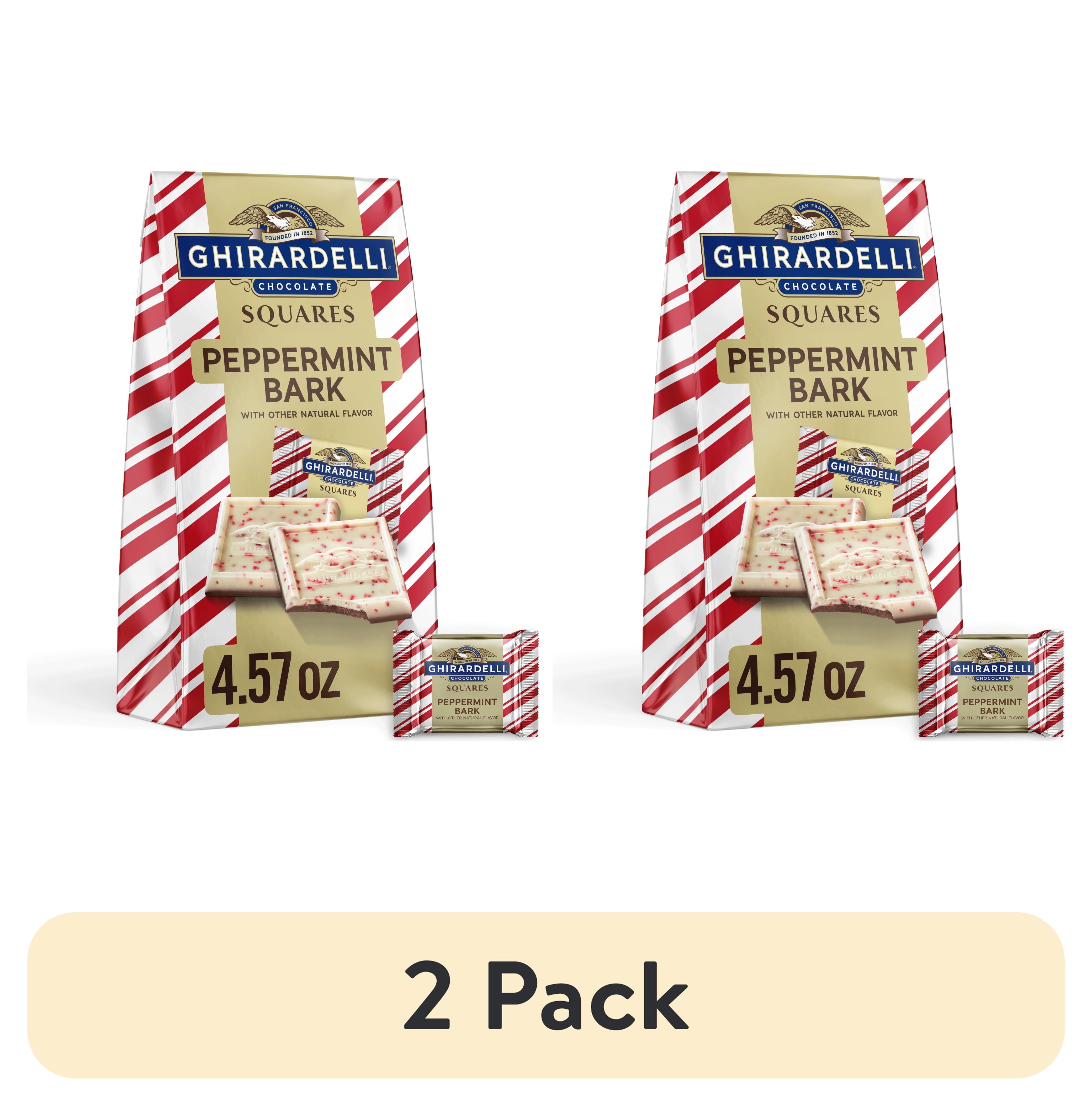(2 pack) GHIRARDELLI Peppermint Bark Chocolate Squares, 4.57 oz Bag