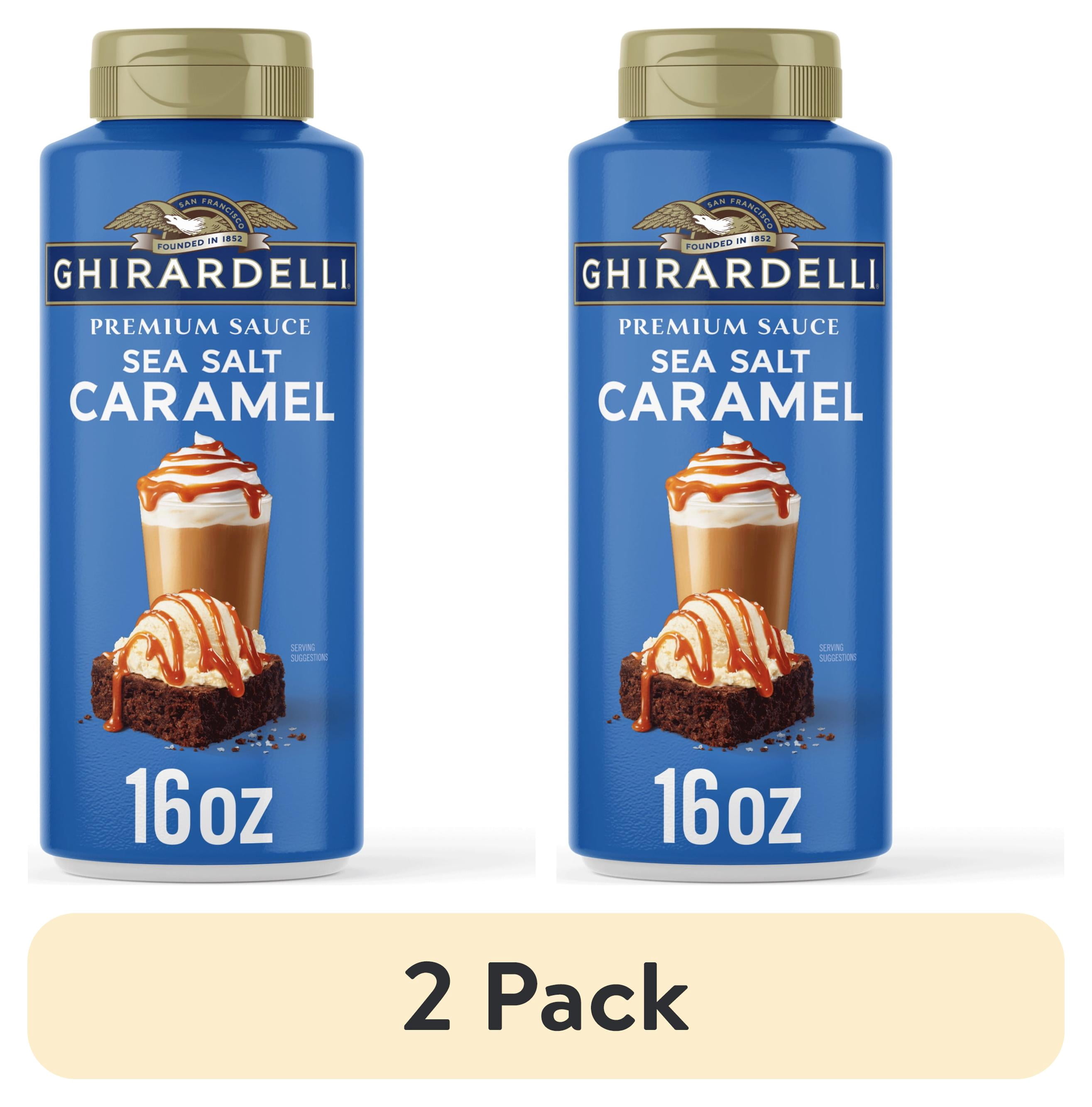 (2 pack) GHIRARDELLI Premium Sea Salt Caramel Sauce, 16 oz Bottle