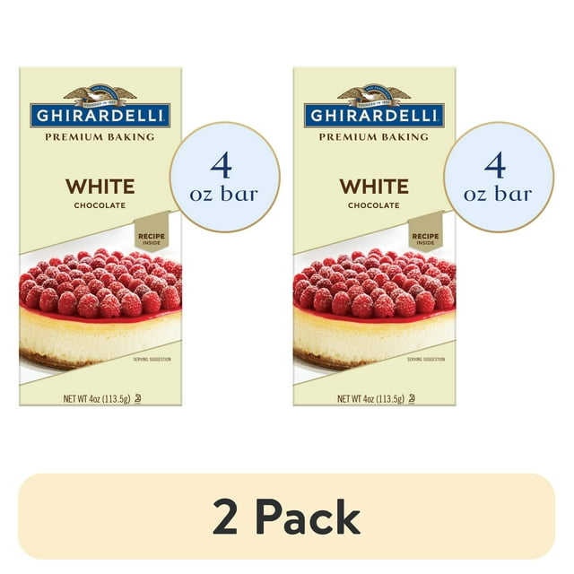 (2 pack) GHIRARDELLI Premium White Chocolate Baking Bar, 4 oz Bar