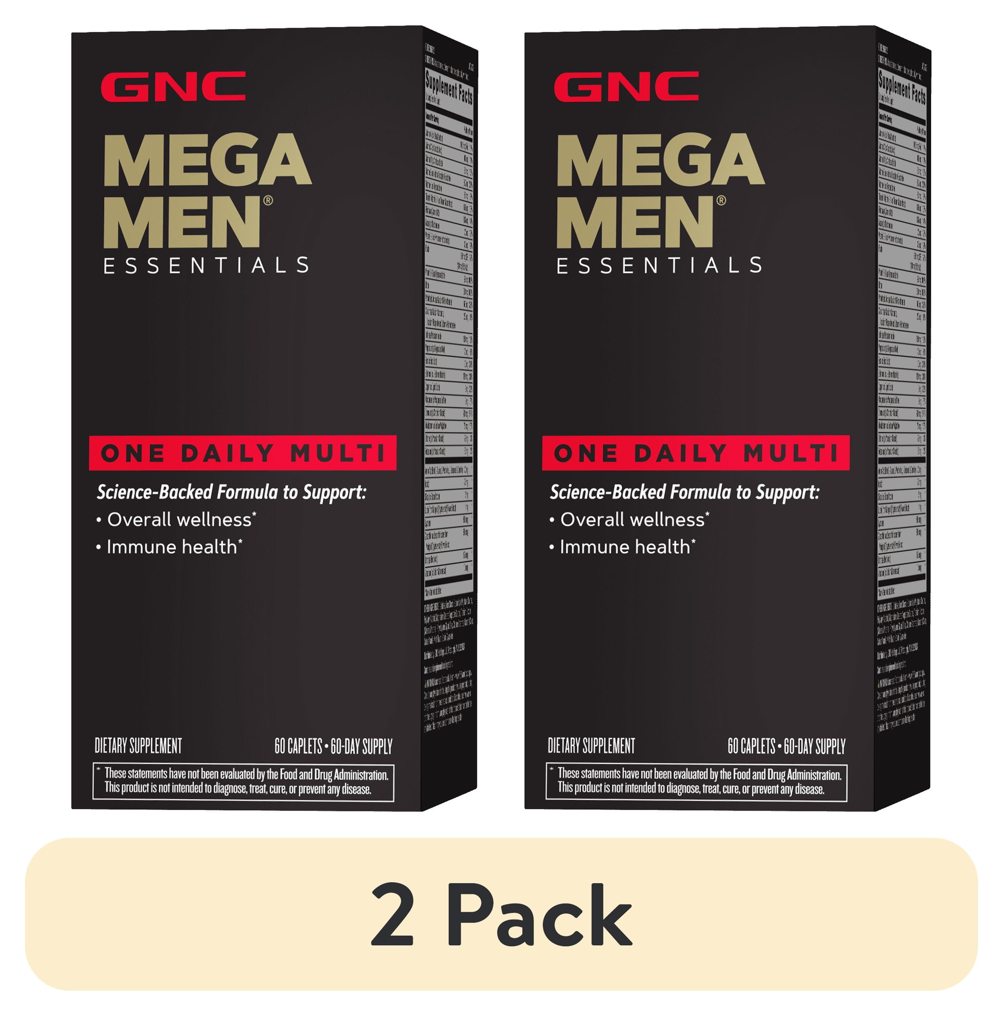 (2 pack) GNC Mega Men Multivitamin | Antioxidants, Heart Health, and Immune Support | 60 Count