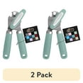 thumbnail image 1 of (2 pack) GORILLA GRIP Stainless Steel Manual Can Opener, Soft Touch Handle, Built-In Bottle Opener, Mint, 1 of 11