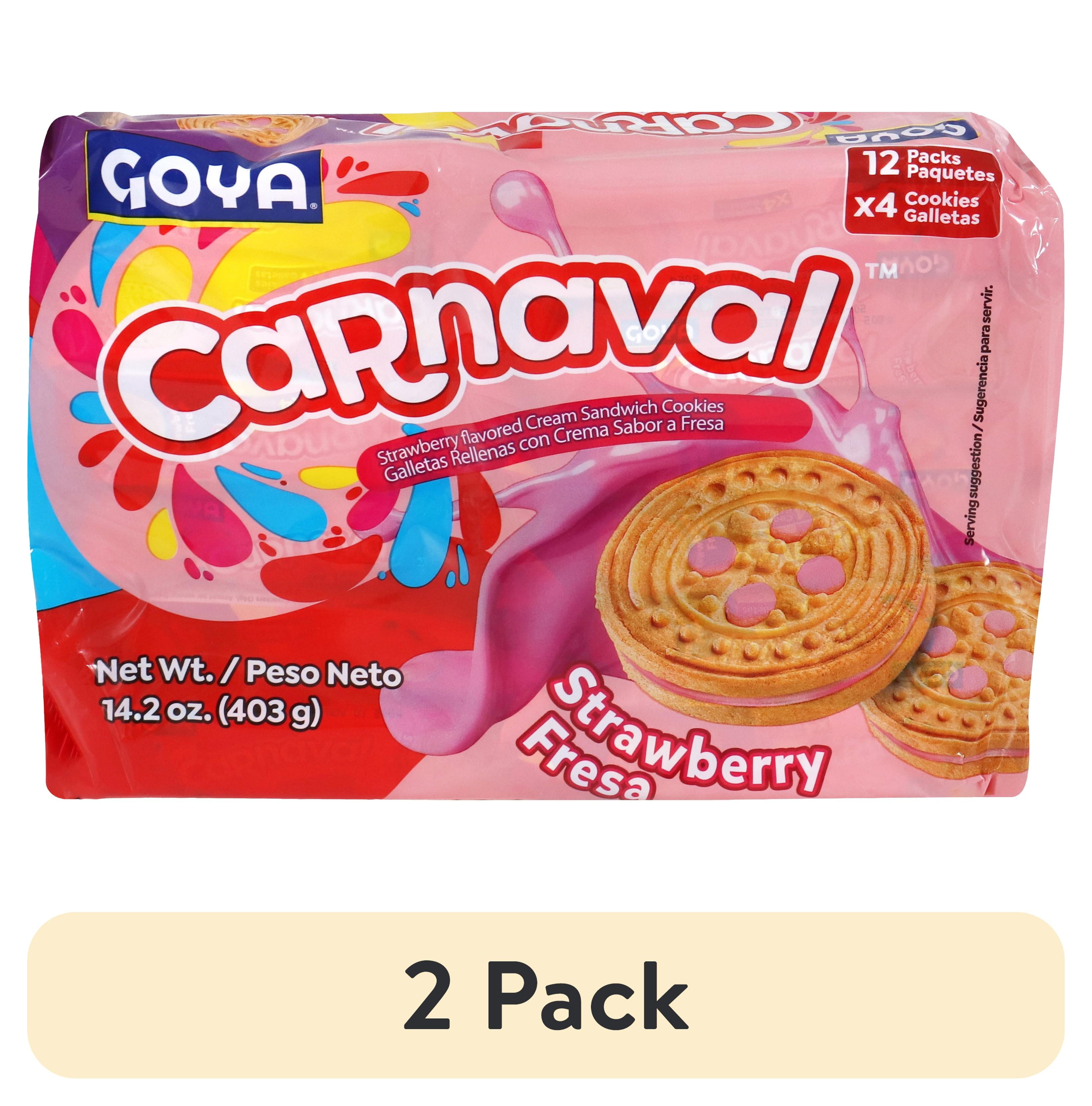 (2 pack) GOYA CARNAVAL STRAWBERRY COOKIES 14.2 OZ