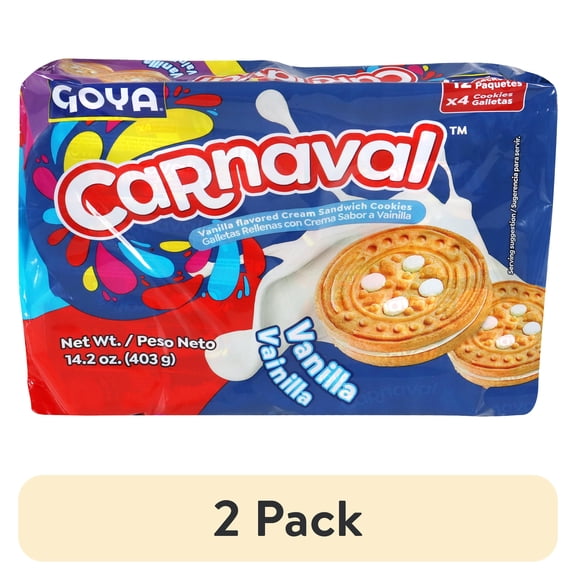 (2 pack) Goya Carnaval Vanilla Cookies, 14.2 oz
