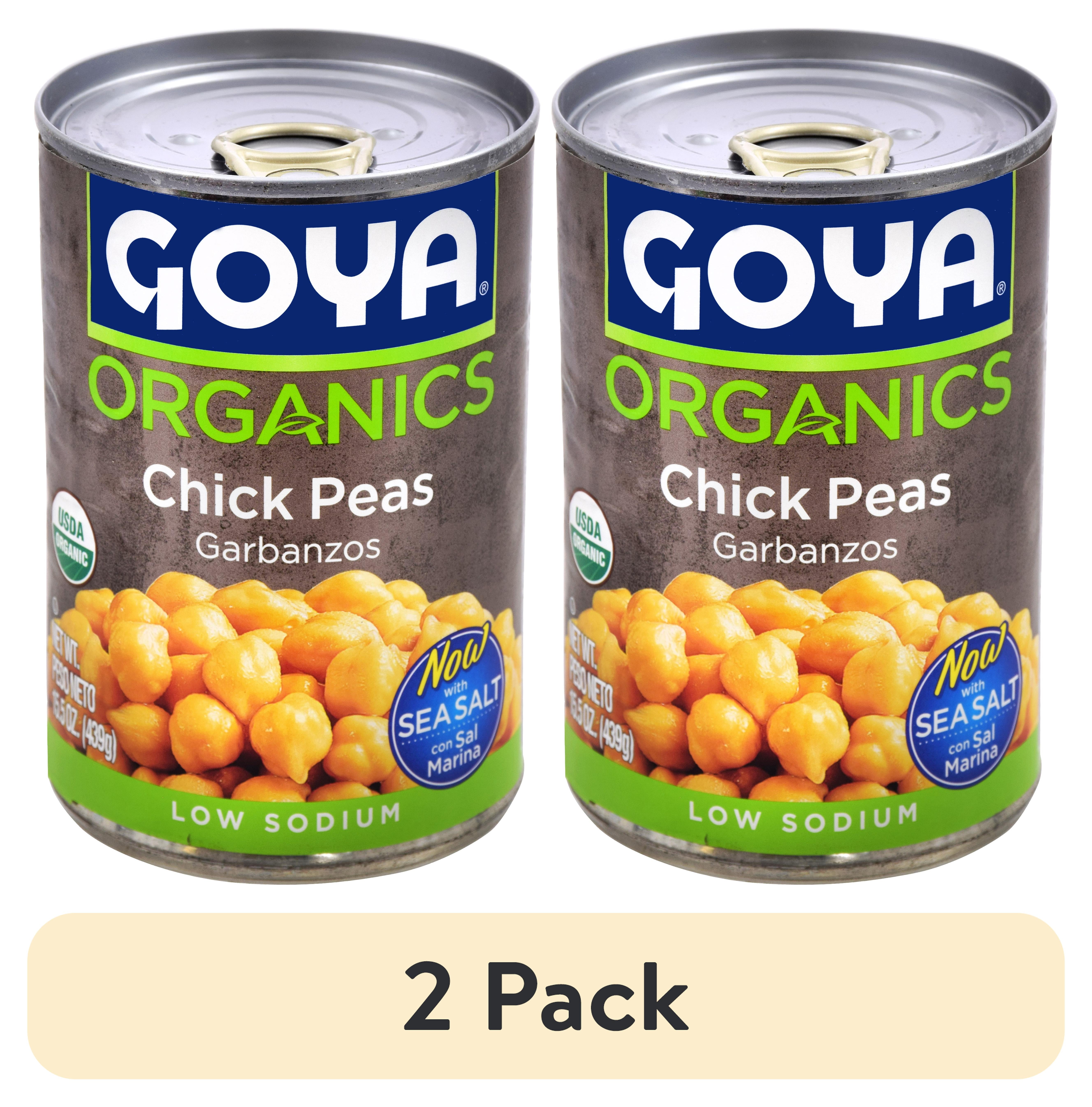 (2 pack) GOYA Organics Chick Peas, Low Sodium, 15.5 oz