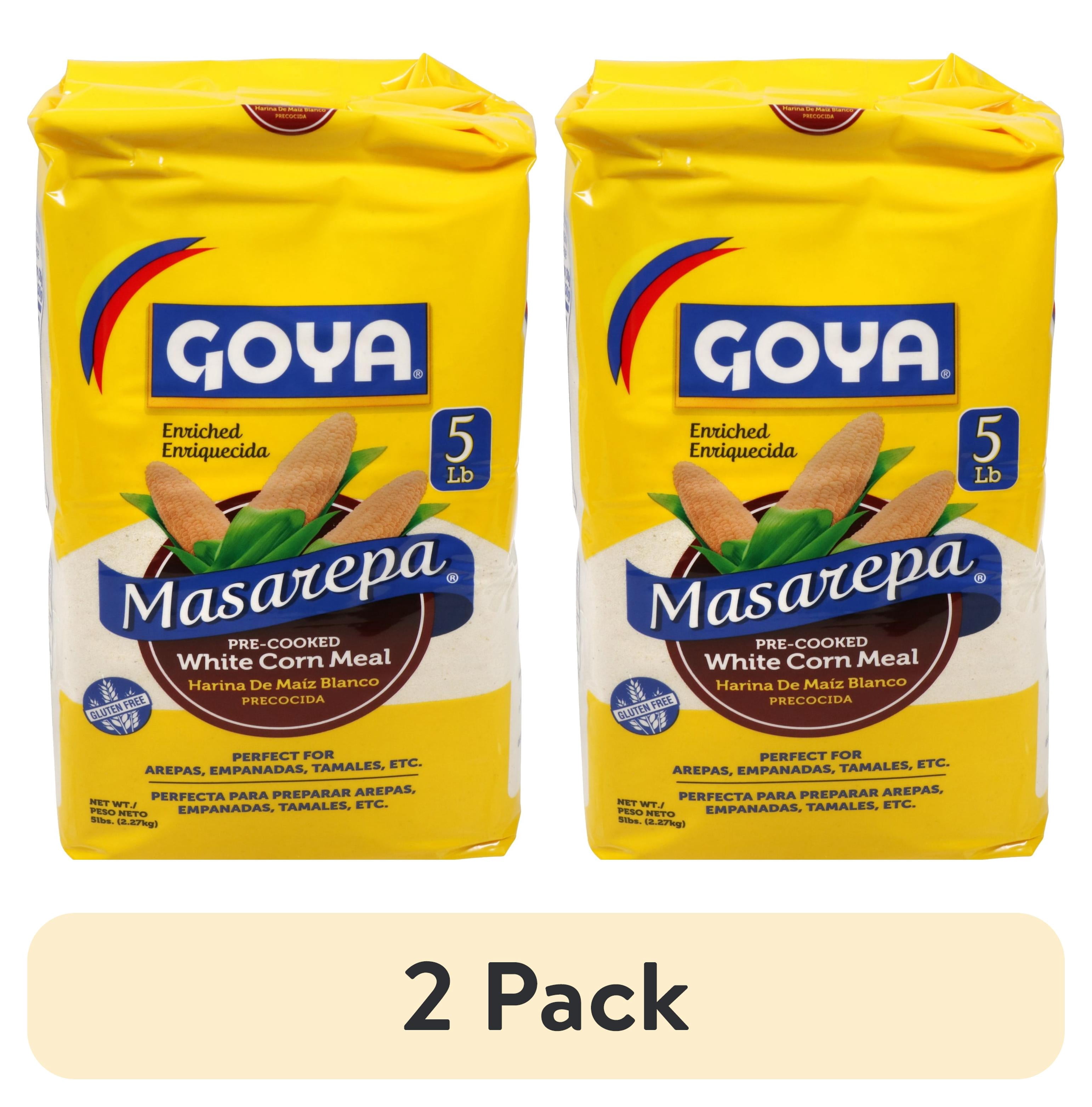 (2 pack) GOYA® Masarepa® – Pre-Cooked White Corn Meal, 5 lb Pouch