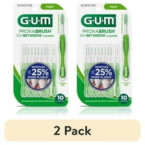 (2 pack) GUM Proxabrush Go-Betweens - Tight, Interdental Brushes, Soft Bristled Dental Picks, 10 Count