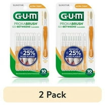 (2 pack) GUM Proxabrush Go-Betweens - Ultra Tight, Interdental Brushes, Soft Bristled Dental Picks, 10 Count