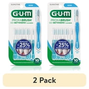 2 pack GUM Proxabrush Go-Betweens - Wide, Interdental Brushes, Soft Bristled Dental Picks, 10 Count