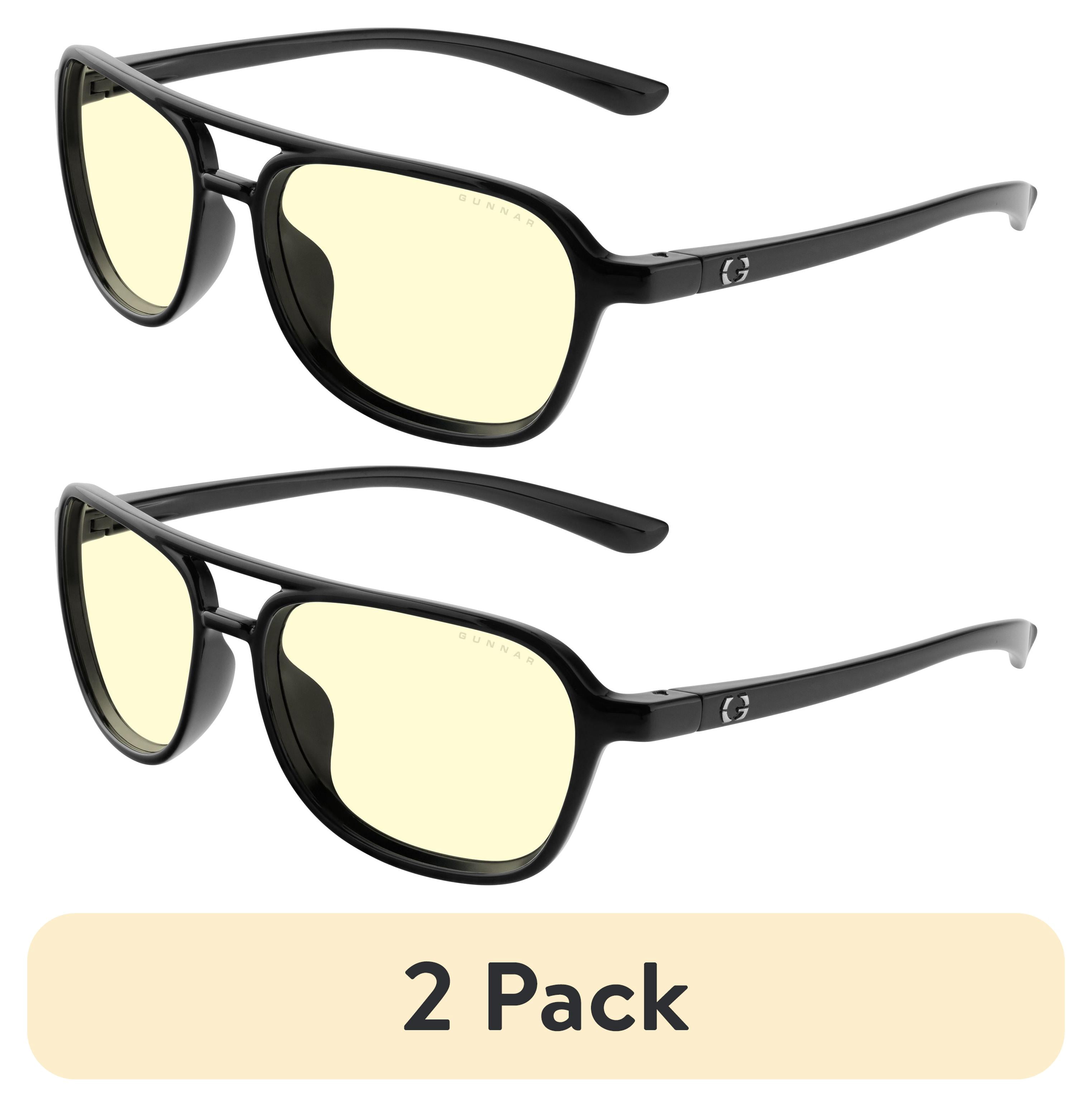 (2 pack) GUNNAR - Blue Light Gaming & Computer Glasses - Hex - Sage Crystal - Clear Lens