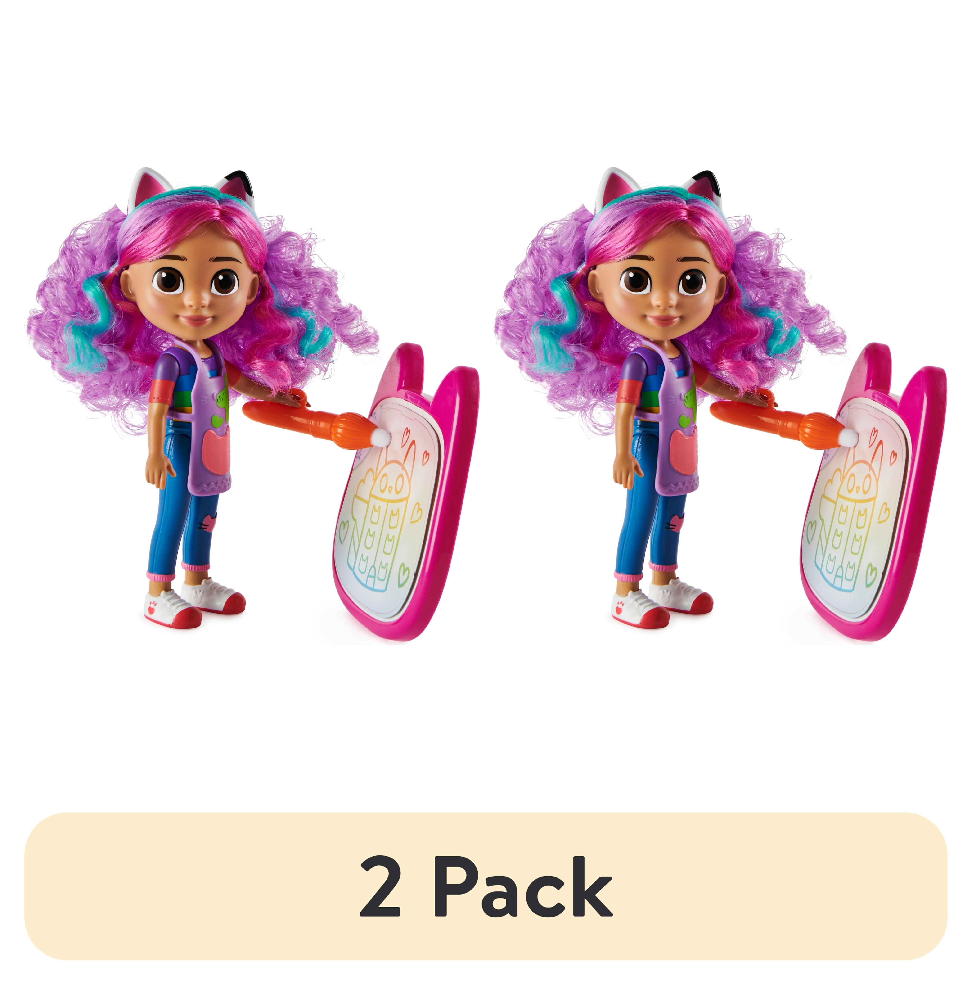 2 pack) Gabby's Dollhouse, Rainbow Gabby Deluxe Craft Dolls and