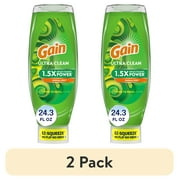 2 pack Gain EZ-Squeeze Dishwashing Liquid Dish Soap, Original Scent, 24.30 fl oz