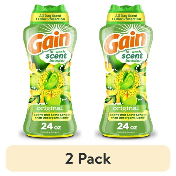 (2 pack) Gain Fireworks In-Wash Scent Booster Laundry Beads, Original Scent, 24 oz