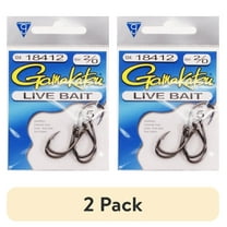 (2 pack) Gamakatsu 18412 Live Bait Hook, 2/0, Saltwater