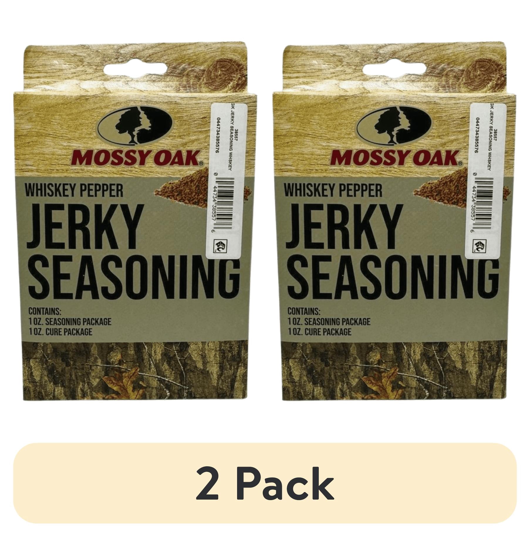 (2 pack) Mossy Oak Whiskey Pepper Jerky Seasoning Kit, Seasons 5lbs