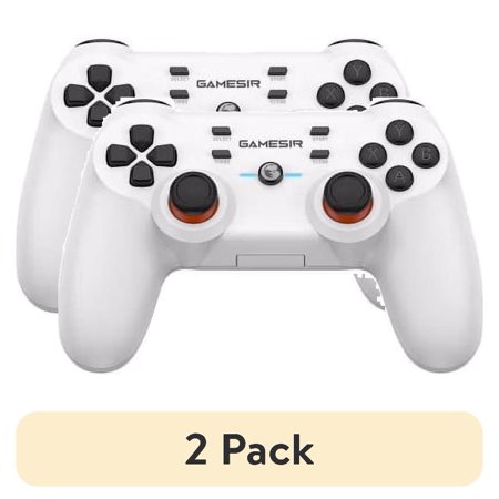 (2 pack) GameSir T3S Gaming Controller for PC and Andriod TV box with dongle, Bluetooth Controller for Switch, iOS, Android Phone/Tablet (White Verison)