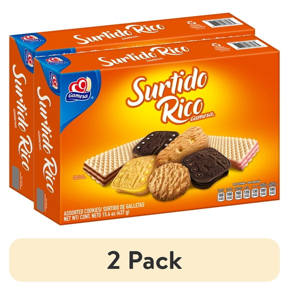(2 pack) Gamesa Surtido Rico Assorted Cookies, 15.4 oz Box, 1 Pack