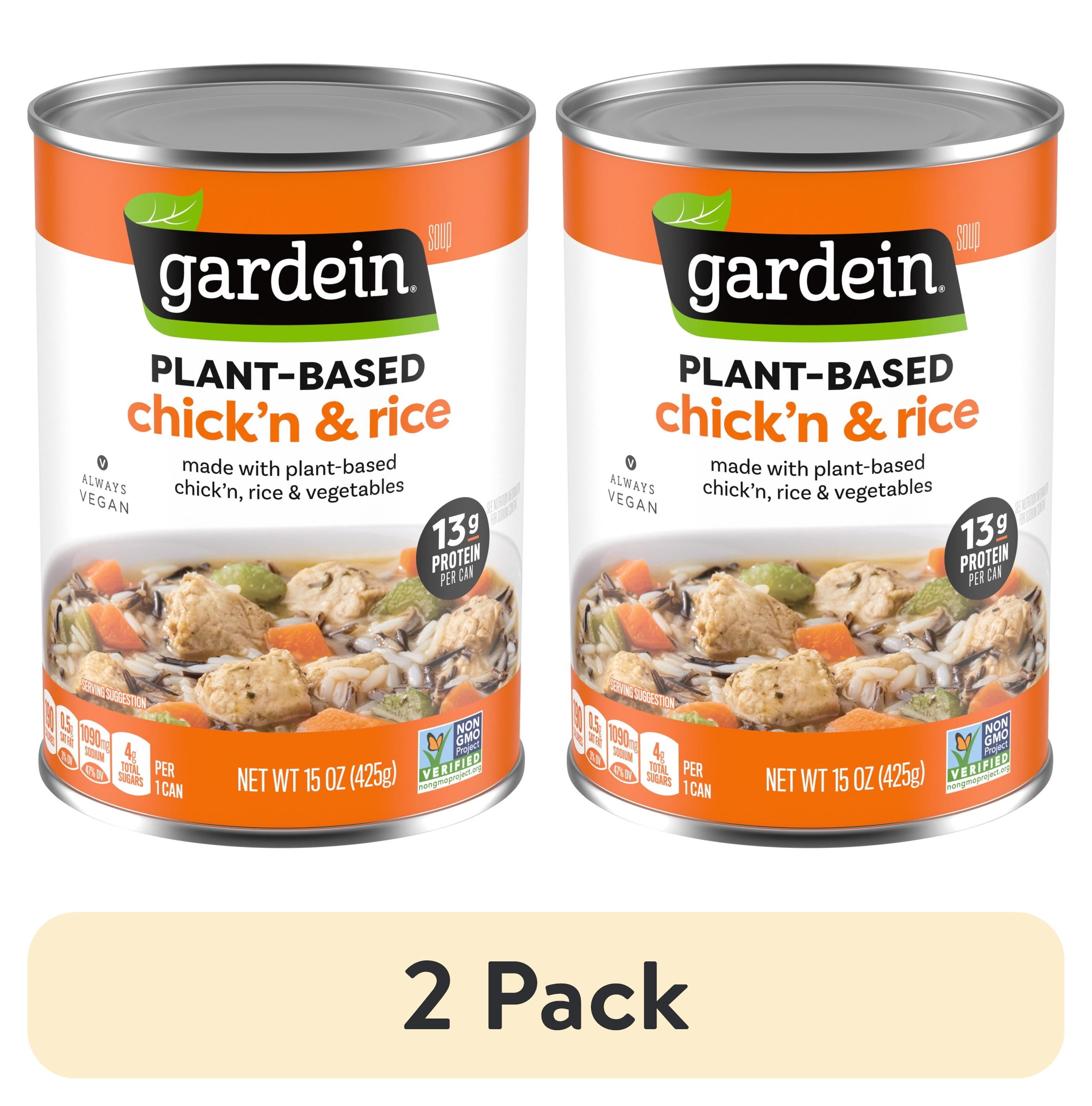 (2 pack) Gardein Plant-Based Chick'n & Rice Soup, Vegan, 15 oz.