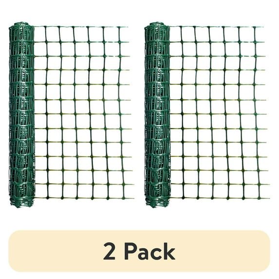 (2 pack) Garden Craft 24in H x 25ft L Green Plastic Fence