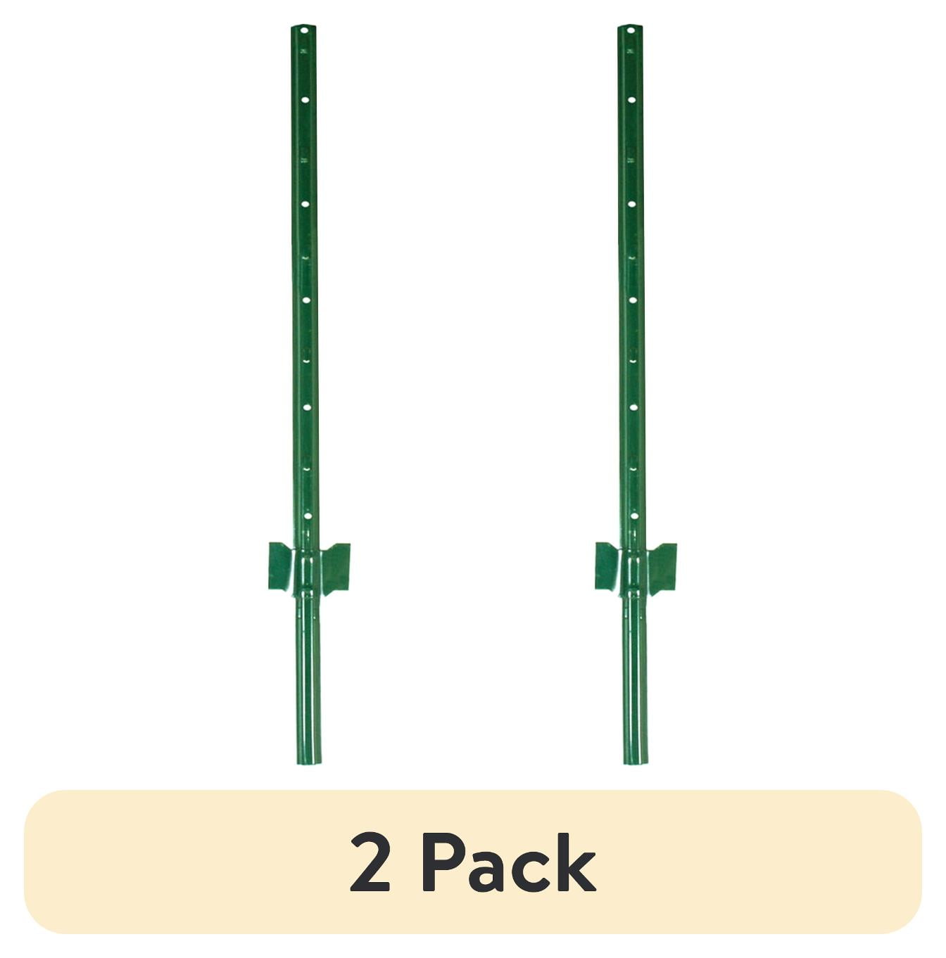 (2 pack) Garden Craft 4ft H Green Light Duty Fence Post