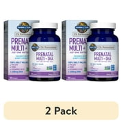 (2 pack) Garden of Life Dr. Formulated Prenatal Pregnancy Womens Multivitamins + DHA with Folate & Iron for Mom's Nutrition & Baby's Development, 30 Count