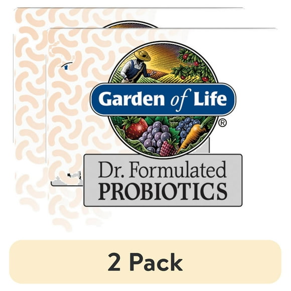 (2 pack) Garden of Life Dr. Formulated Men's and Women's Daily Care Probiotics for Digestive Gut Health and Immune Support, 25 Billion CFU, 30 Count