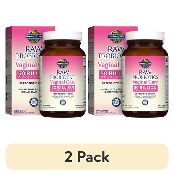 (2 pack) Garden of Life - Raw Probiotics Vaginal Care (Veggie Caps) - 30 Vegeterian Capsules