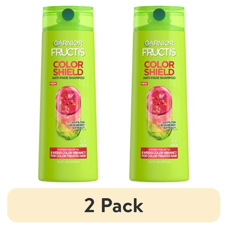 (2 pack) Garnier Fructis Color Shield Color Protecting Shampoo Acai Berry Extract, Color Treated, 12.5 fl oz