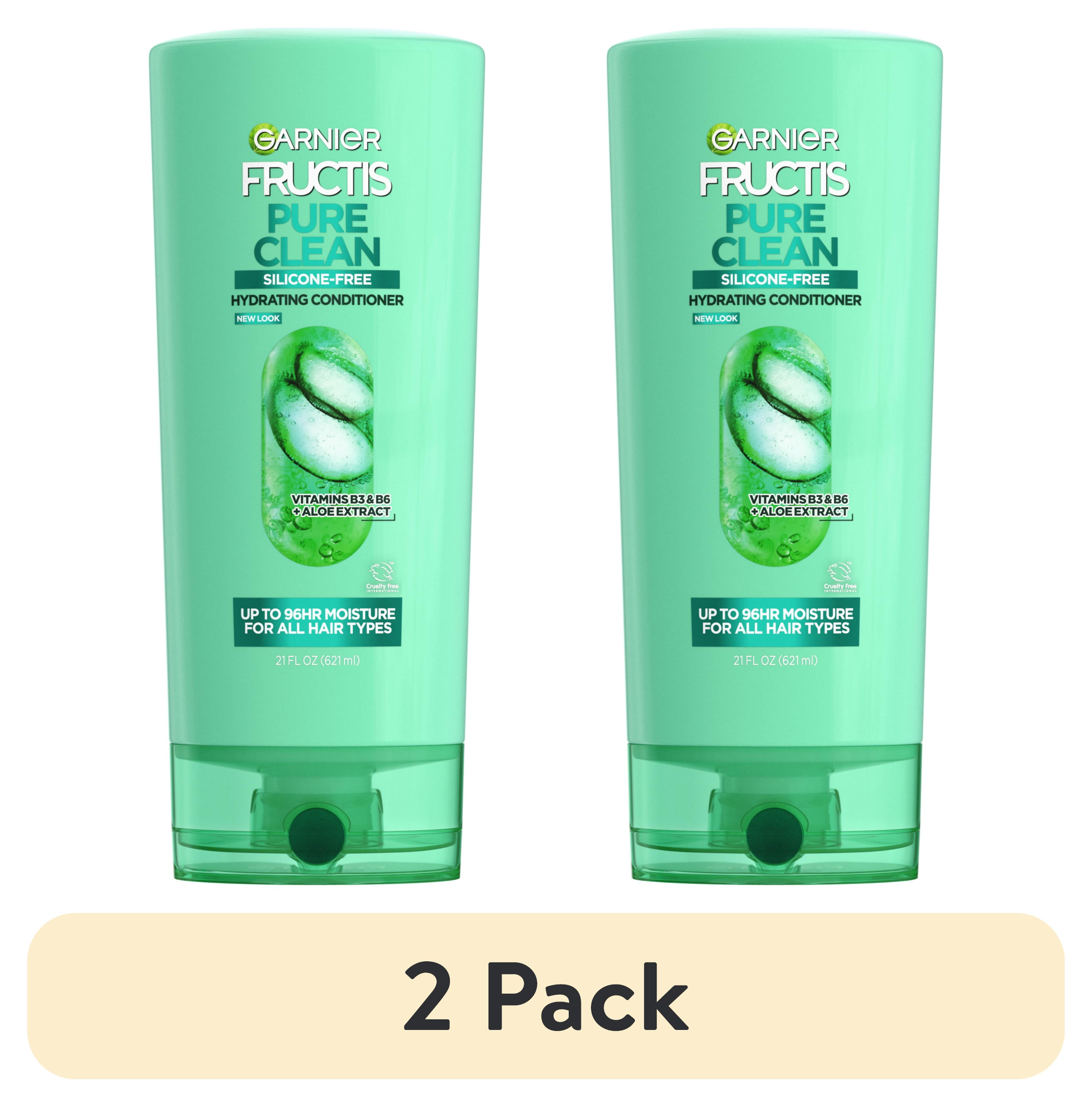 (2 pack) Garnier Fructis Pure Clean Moisturizing Conditioner, Dry Hair, with Aloe Extract, 21 fl oz