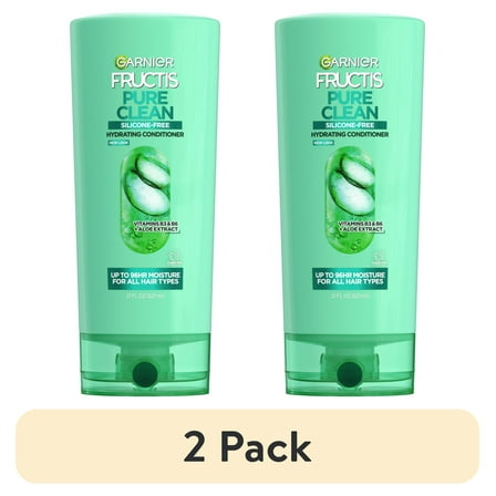 (2 pack) Garnier Fructis Pure Clean Moisturizing Conditioner, Dry Hair, with Aloe Extract, 21 fl oz
