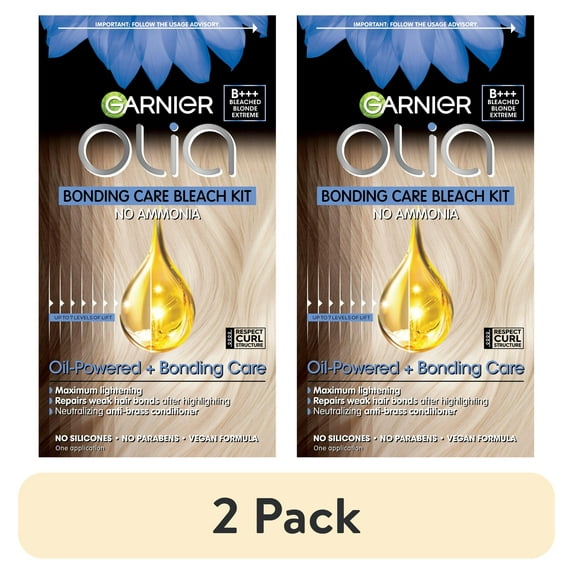(2 pack) Garnier Olia Oil Powered Adult Hair Bleach Kit, Blonde Extreme