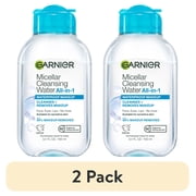 2 pack Garnier SkinActive Micellar Cleansing Water All in 1 Waterproof Makeup Remover, Face Cleanser, 3.4 fl oz