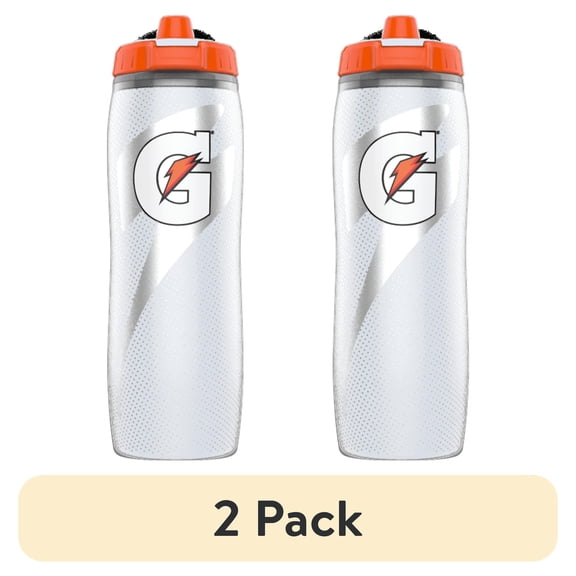 (2 pack) Gatorade Insulated 30oz Squeeze Bottle - White