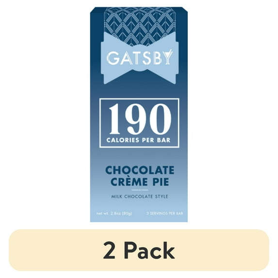 (2 pack) Gatsby Chocolate Creme Pie Bar, Guilt-Free Low Sugar, 2.8 oz
