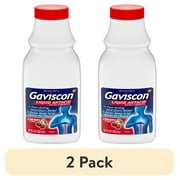 (2 pack) Gaviscon Extra Strength Liquid Antacid for Heartburn Relief, Cherry, 12 oz