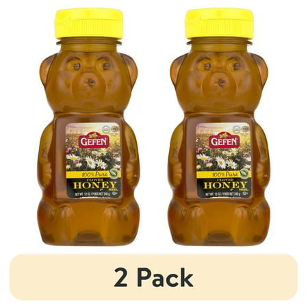 (2 pack) Gefen 100% Clover Honey Bear, 12oz